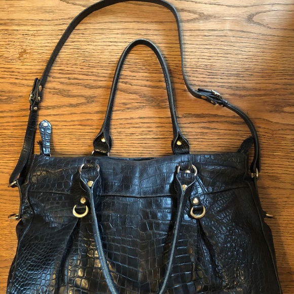 Cavalcanti Black Leather Shoulder Bag / Tote Bag - Picture 5 of 5